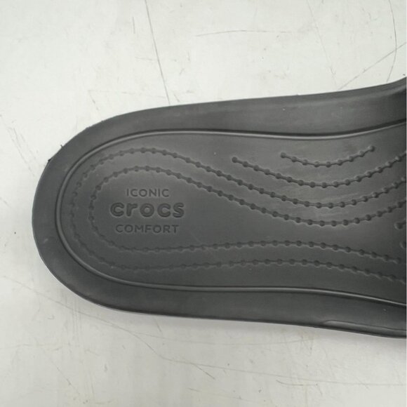 Crocs Sloane Embellished Slide Sandals Size 6W Black Studded Casual Comfort - Picture 8 of 9